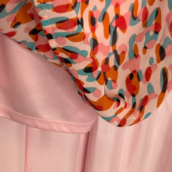 Jessica Simpson Pink Leopard Puff Sleeve Mini Dress – Size Small - Picture 5 of 5